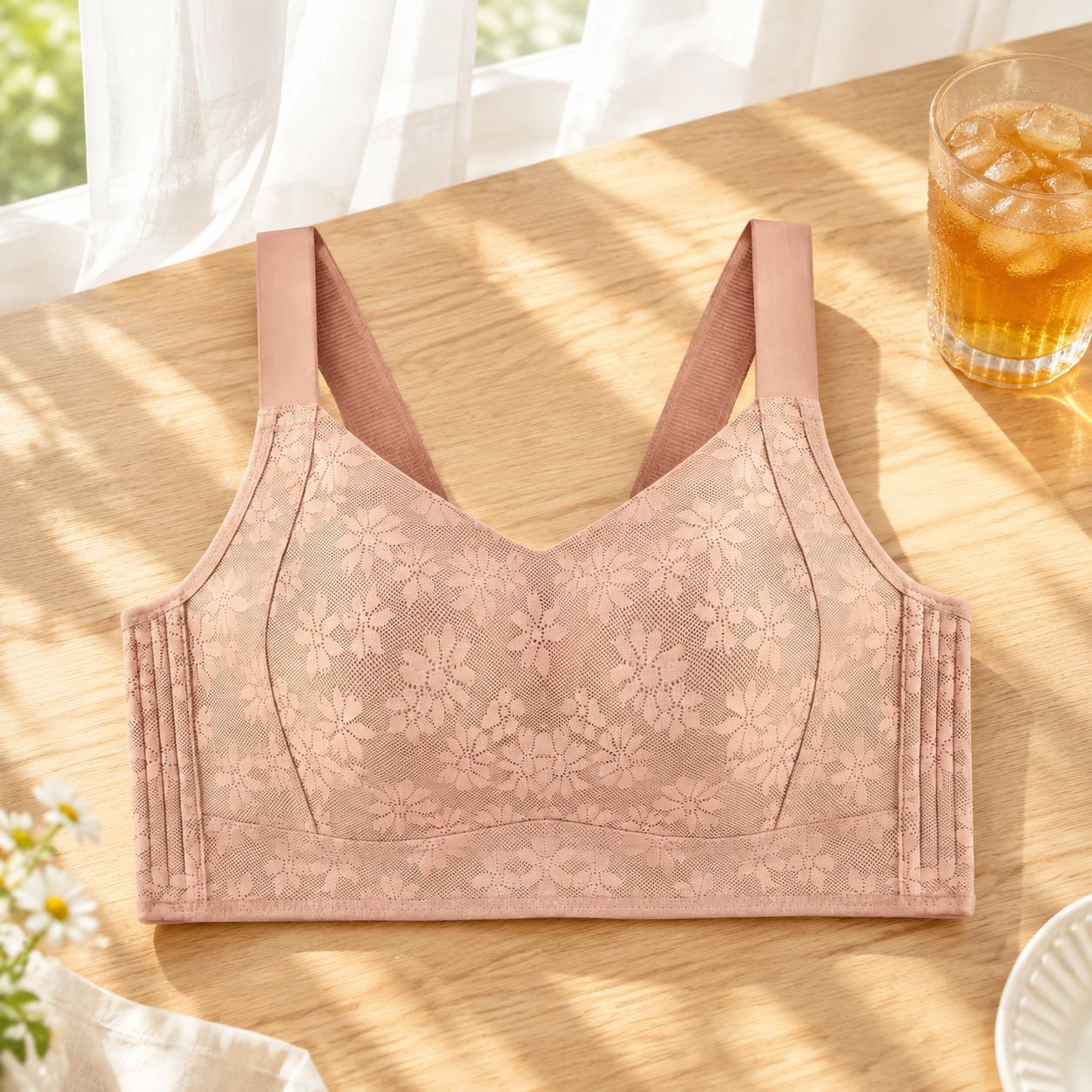 女性用夏物薄手シームレスブラ