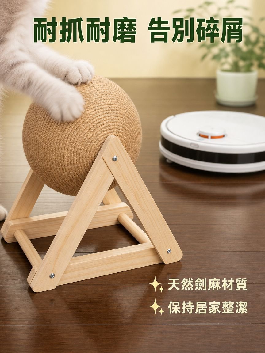 防傾倒貓咪立式抓板