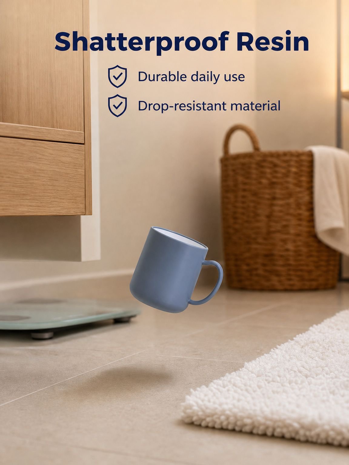 Thick, simple and fashionable mouthwash cup