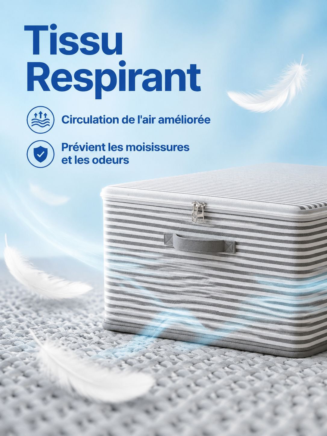 Boîte de rangement en matériau résistant pour une longue durée de vie