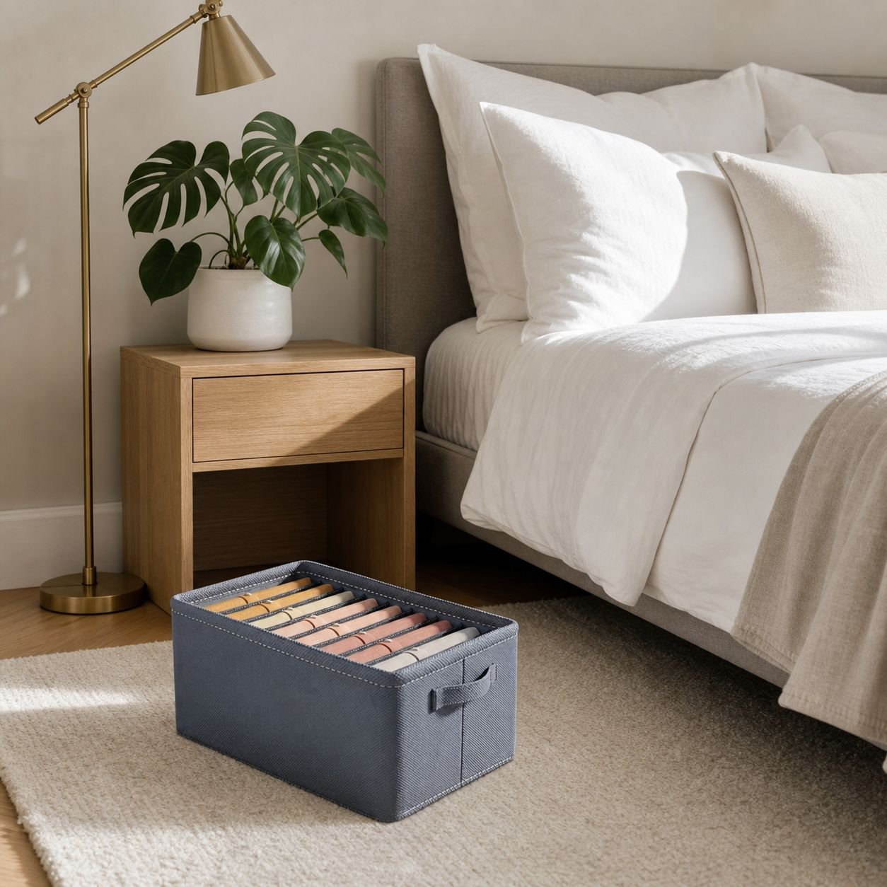Extra-Large Collapsible Storage Bin for Closet and Bedroom Organization