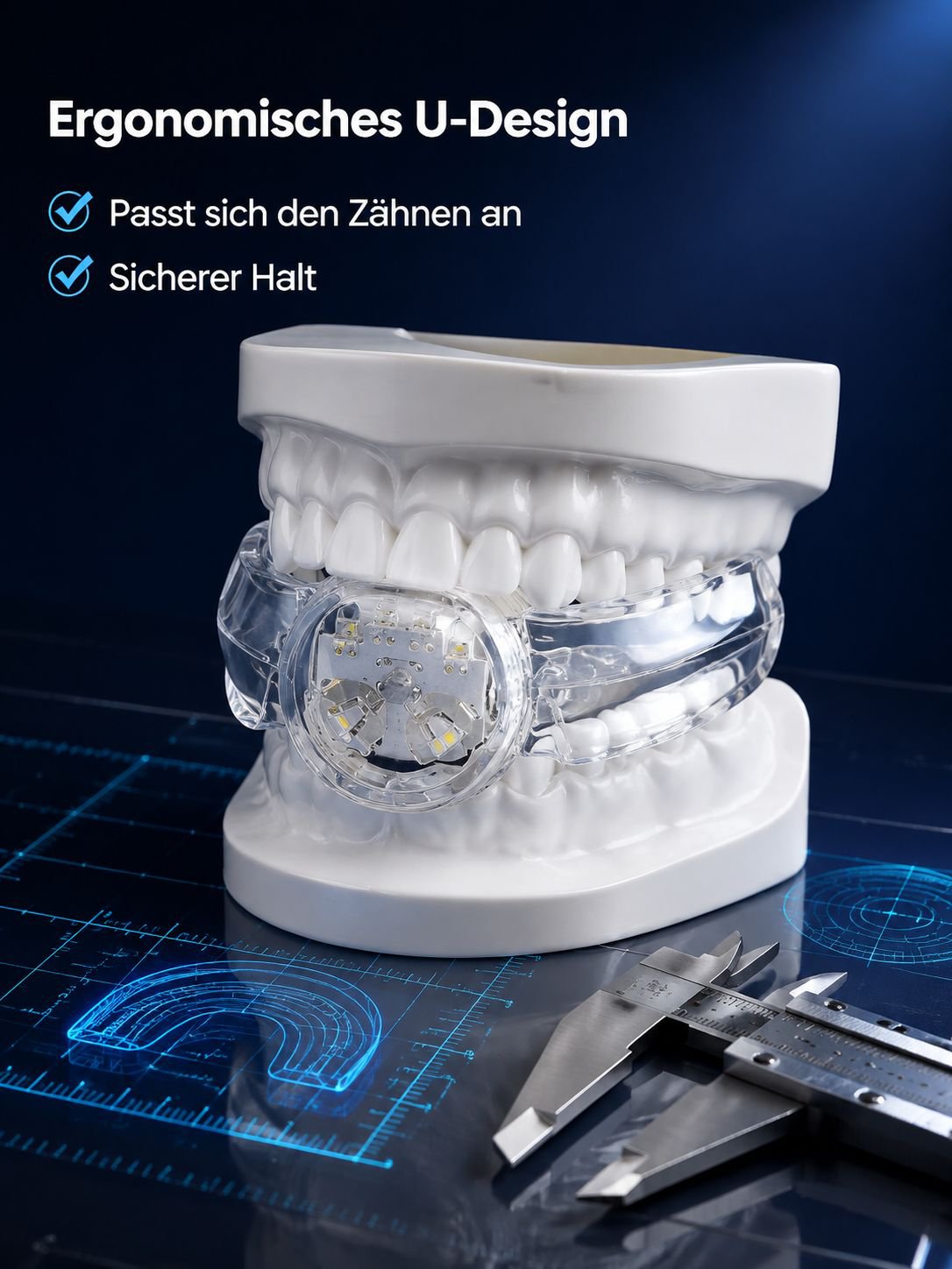 Spaß-Zahnspange mit LED Licht für Verkleidungen