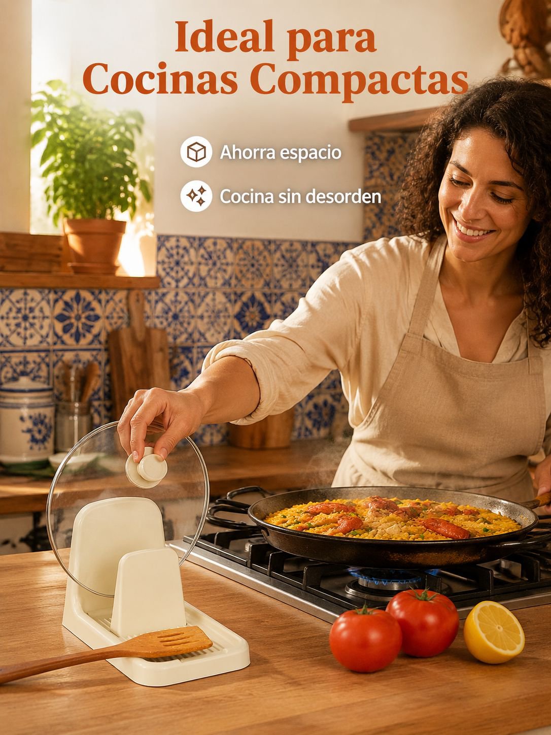 Estante para tapas de ollas de cocina