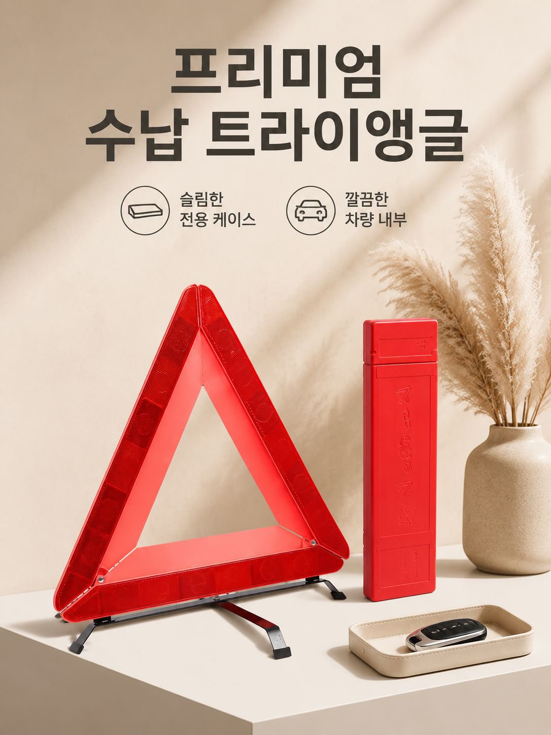삼각대 경고판 편리한 차량 고장 정차 반사형