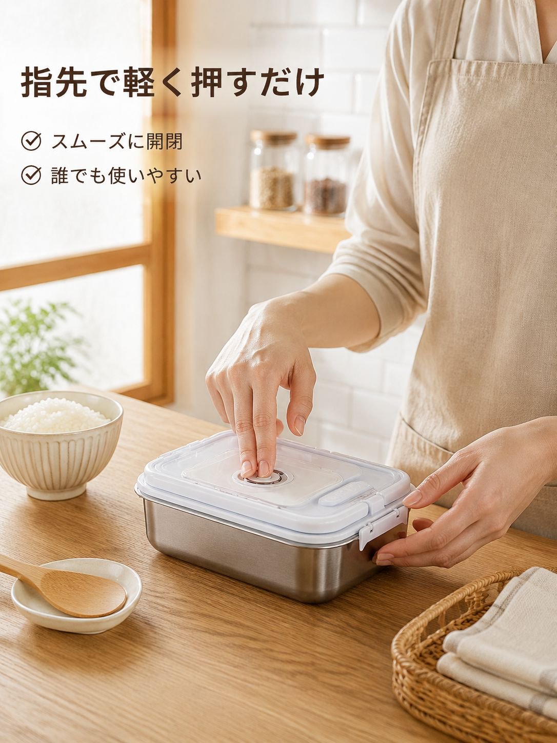 家庭用ポータブル防湿米びつ
