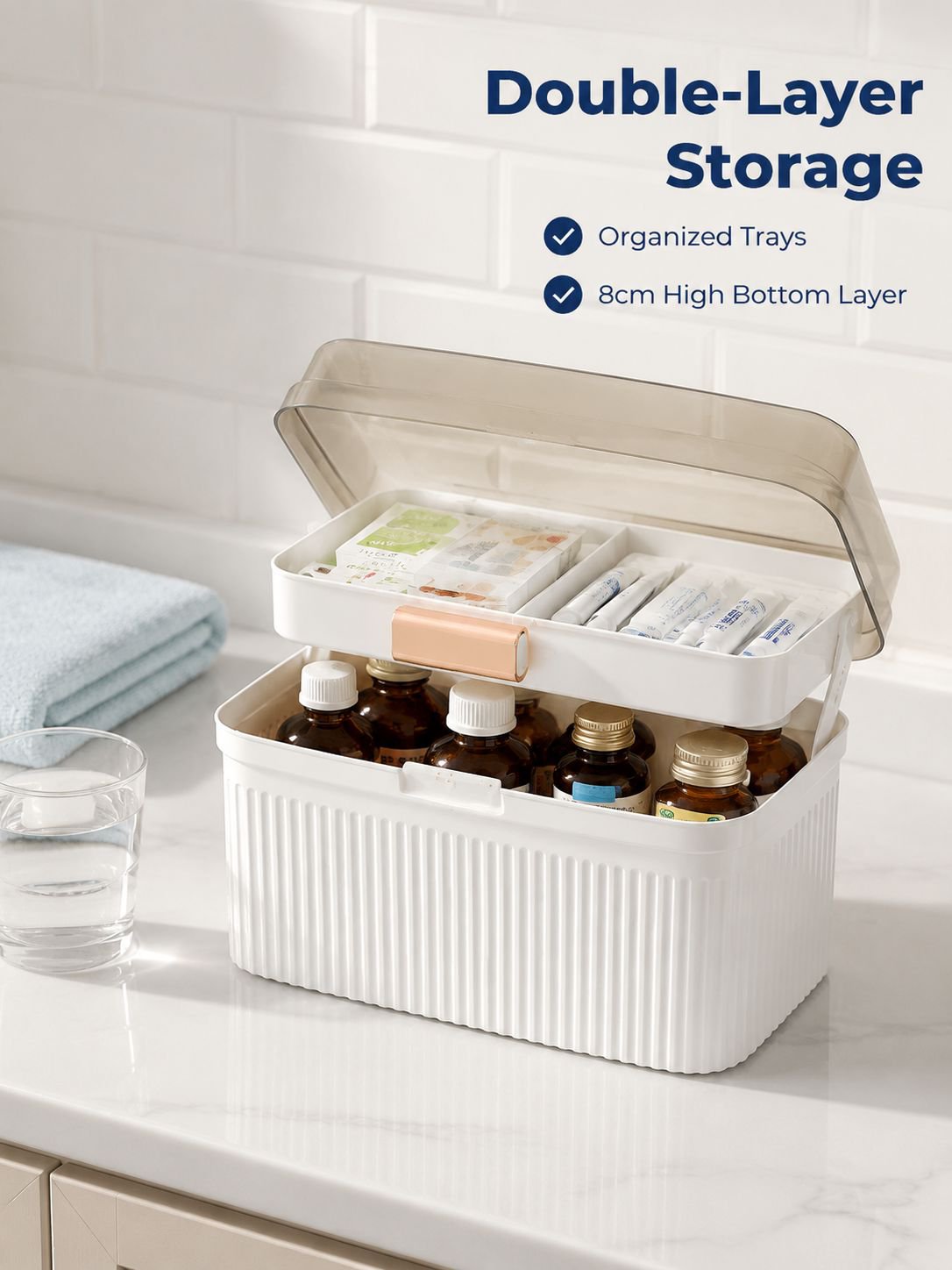 Large Capacity Multi-layer Medicine Box for Home Use