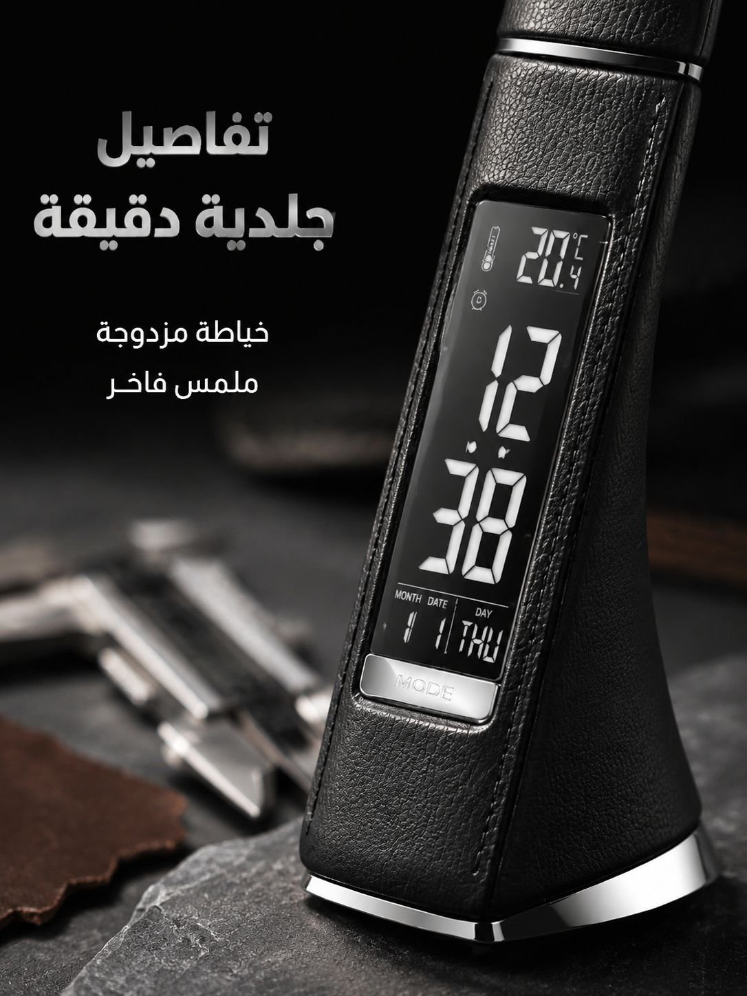 مصباح LED بتصميم إبداعي وملمس جلدي فاخر