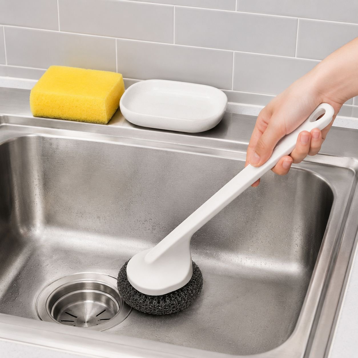 Esfera metálica eficaz para limpiar utensilios de cocina