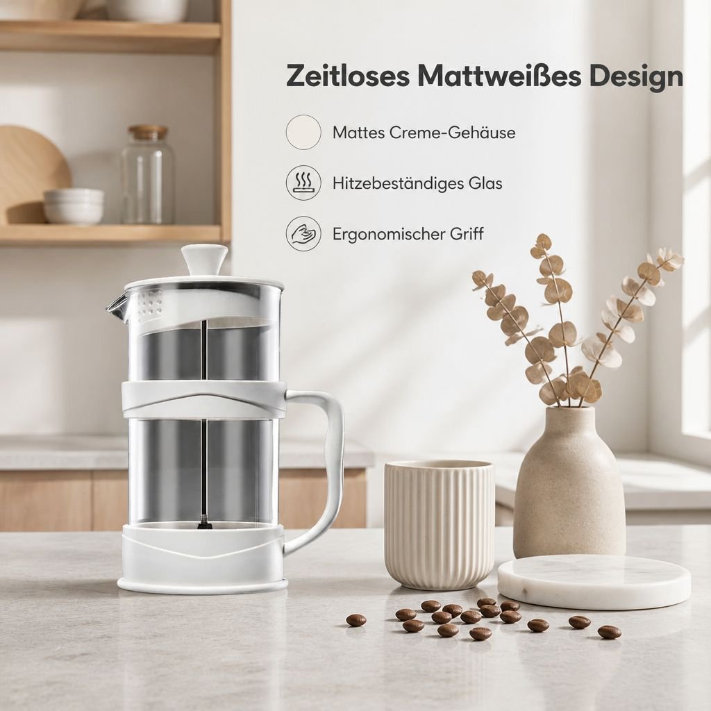 French Press Glas Kaffeebereiter Stempelkanne Manuell Kaffeepresse Teebereiter