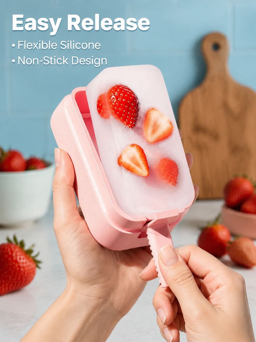 Homemade Frozen Popsicle Silicone Mold, Household Ice Cream Box