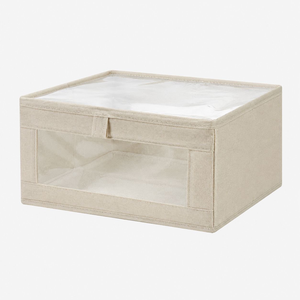 Caja organizadora plegable de ropa de lino y algodón