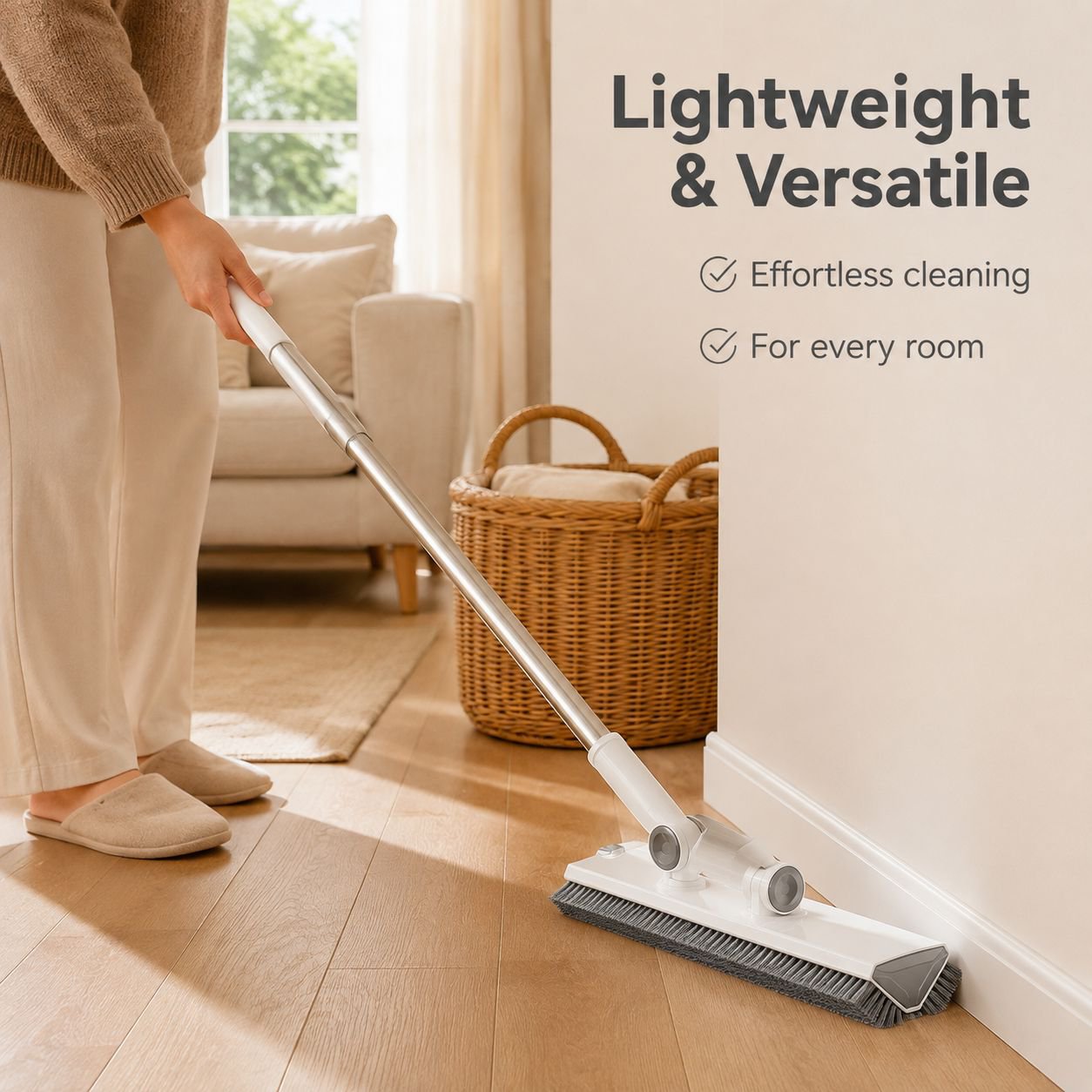 V-shaped corner cleaning floor brush