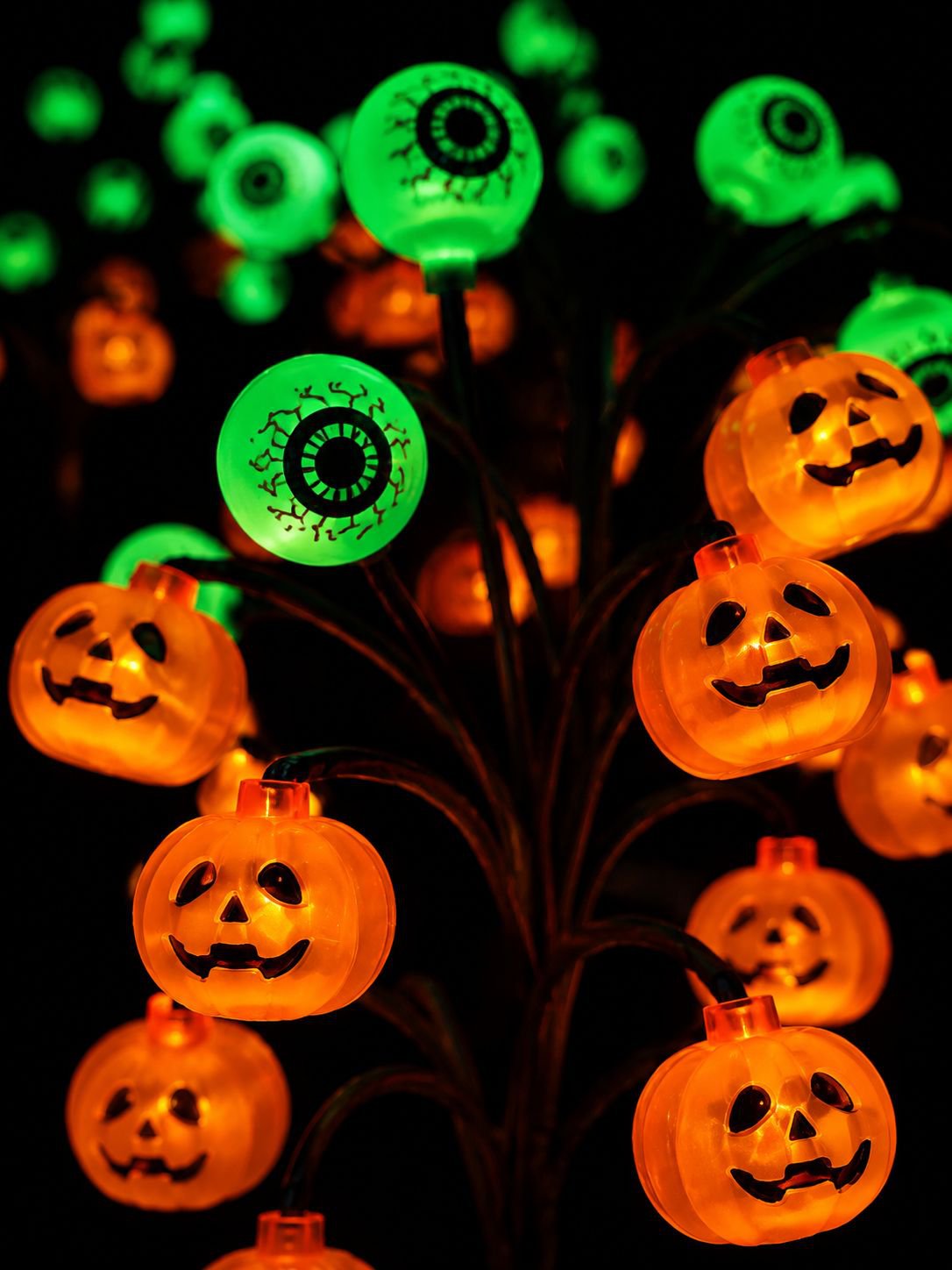 Lampe solaire citrouille d'Halloween JMY - Lampe à branches JMY-Halloween
