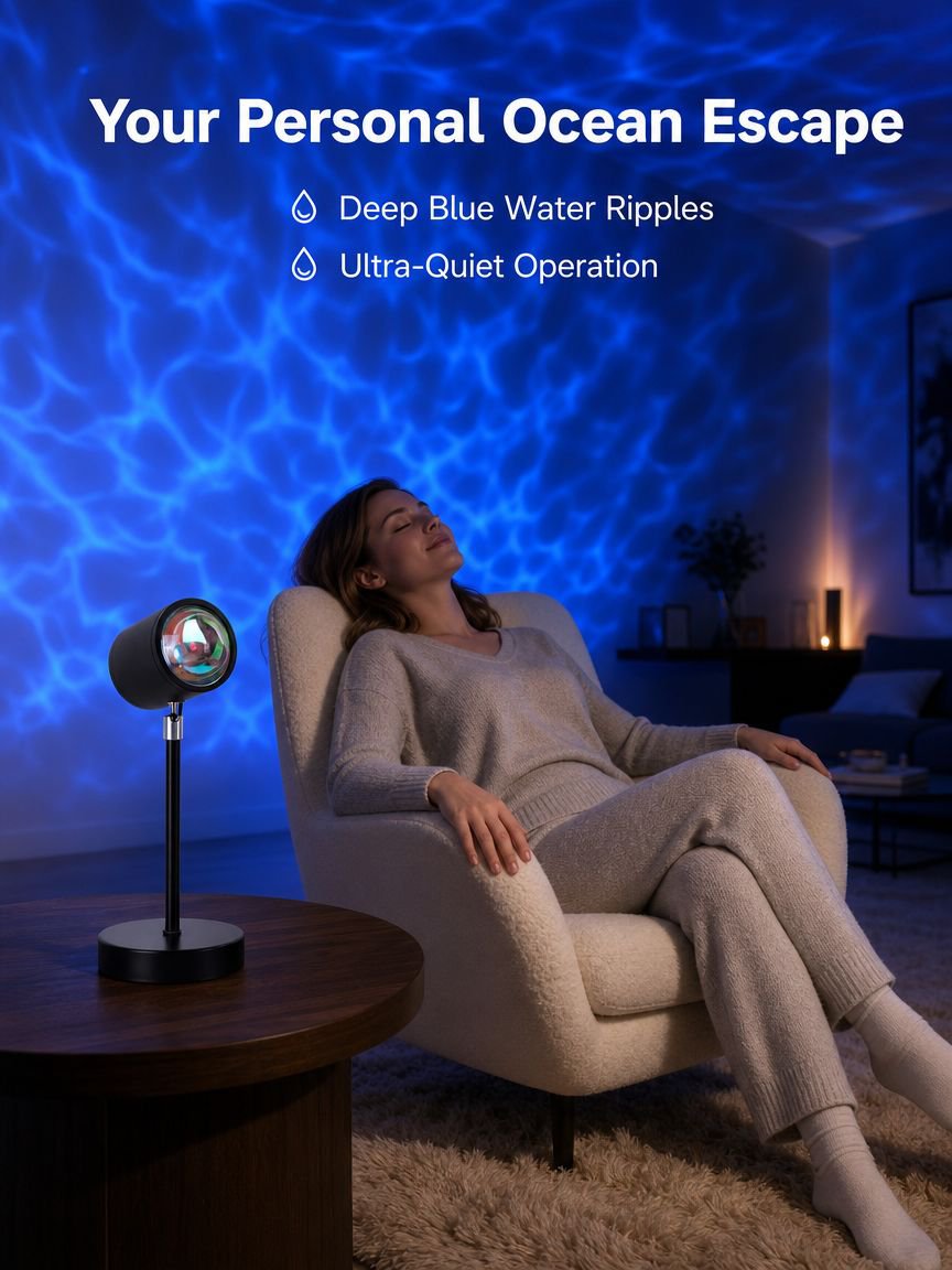 Wave pattern indoor decorative light
