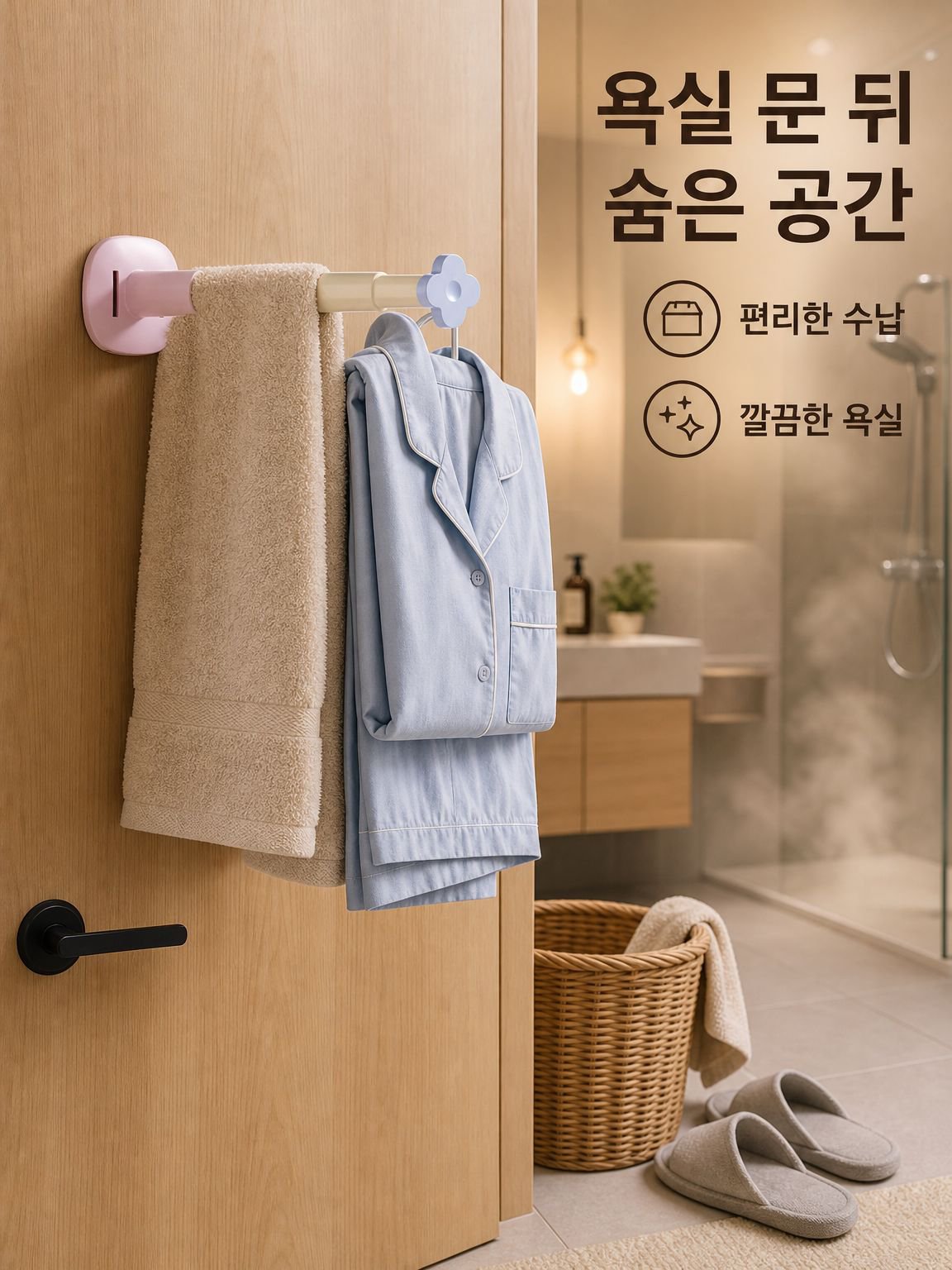 가정용 다용도 옷걸이 및 수건걸이