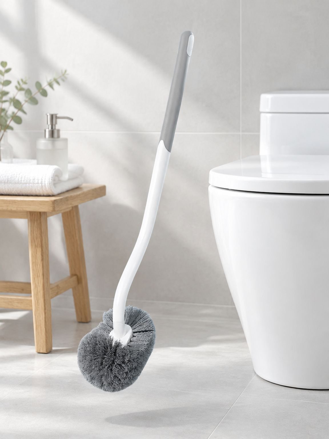 Brosse WC murale à long manche