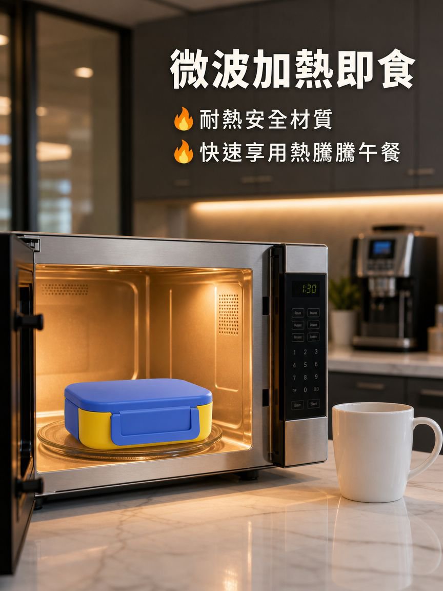便攜式密封飯盒通勤微波爐可用