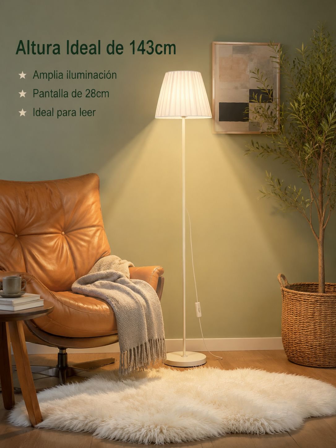 Lámpara de piso vertical ahorradora de energía