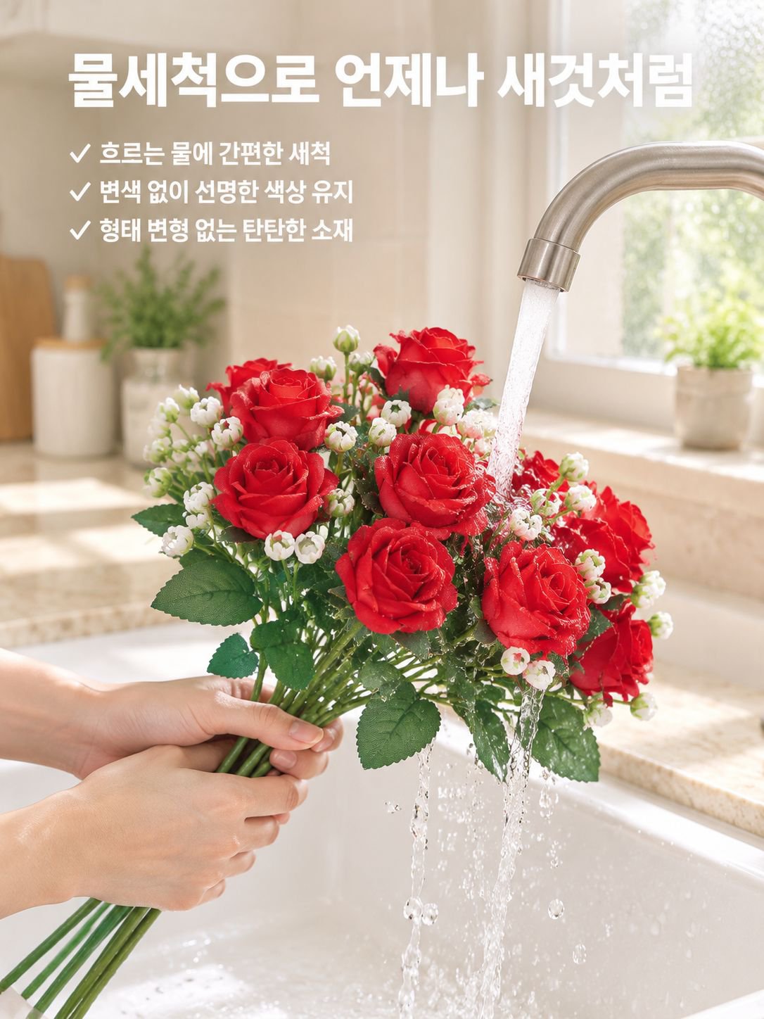 인조 장미꽃 실크 플라워 홈 인테리어 장식 소품