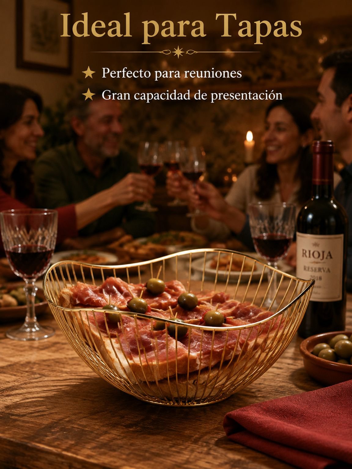 Plato de fruta de hierro forjado con hojas de loto