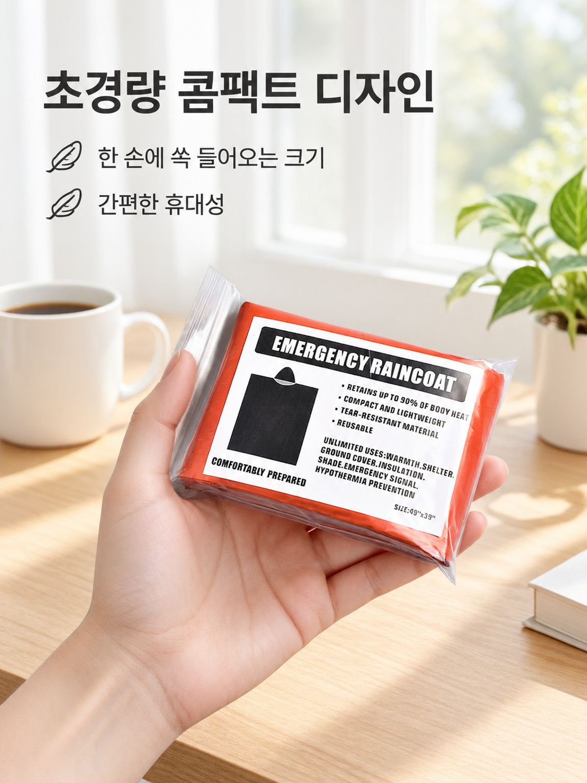 야외 휴대용 보온 우의