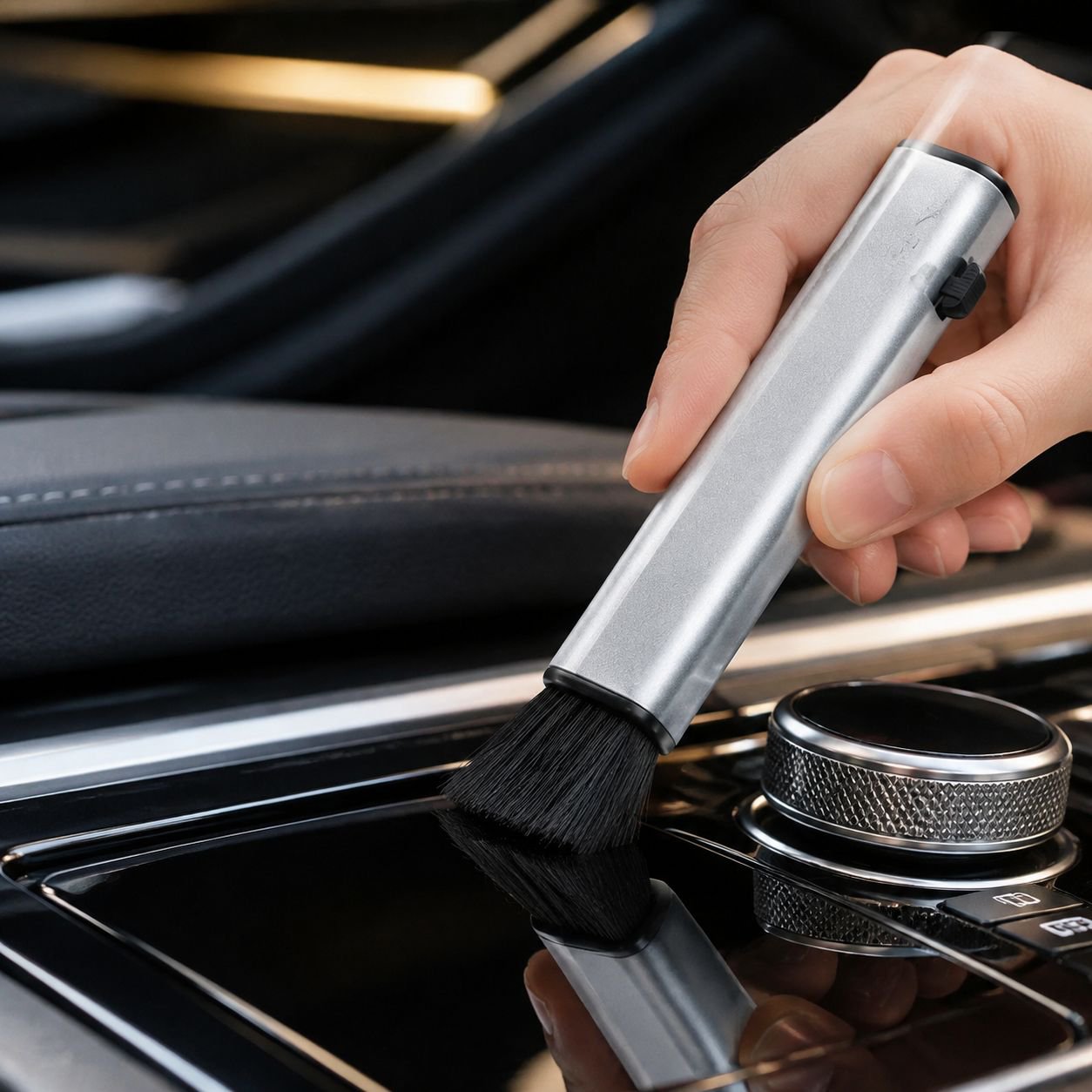 Multi-Functional Car Air Vent Soft Brush, Interior Cleaning Tool