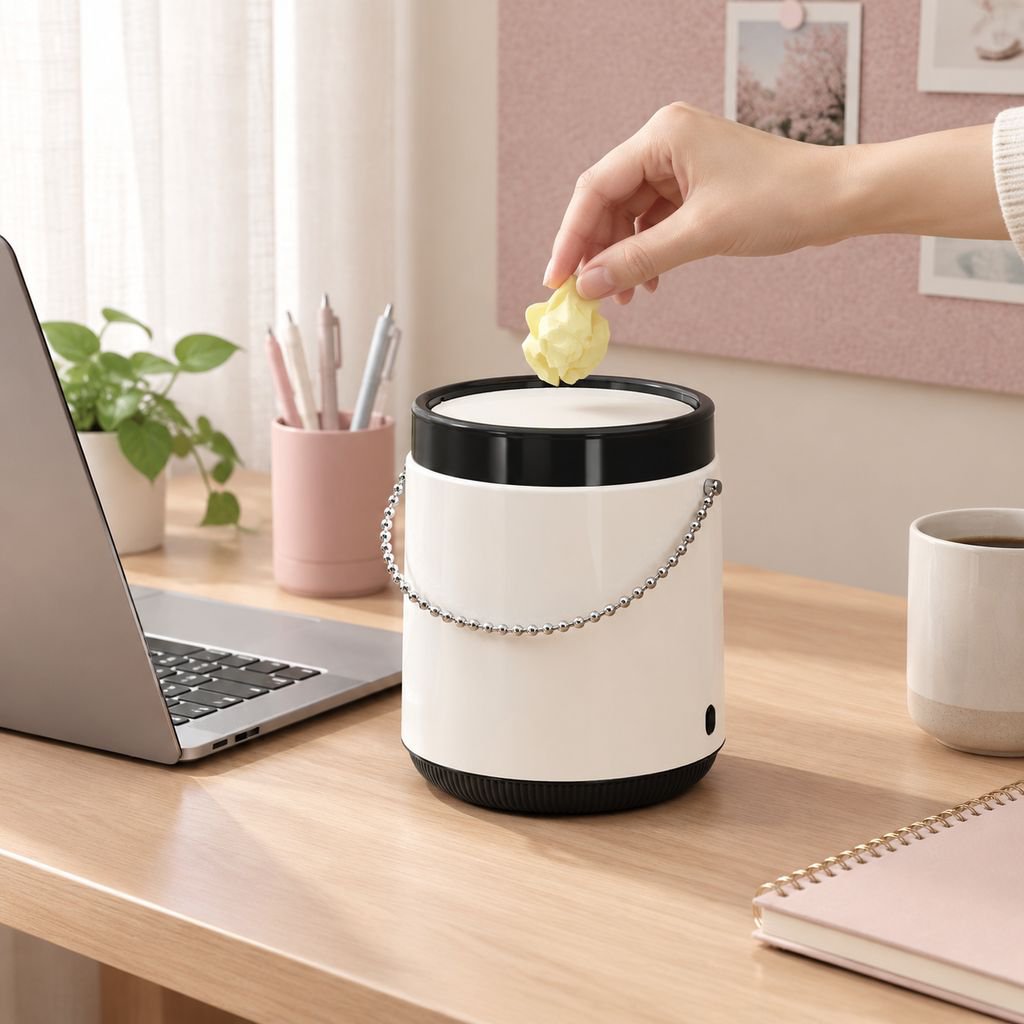 家庭用フリップトップごみ箱 オートマチック・ビン・オーガナイザー キッチンポータブルごみ箱 オフィスのゴミ箱
