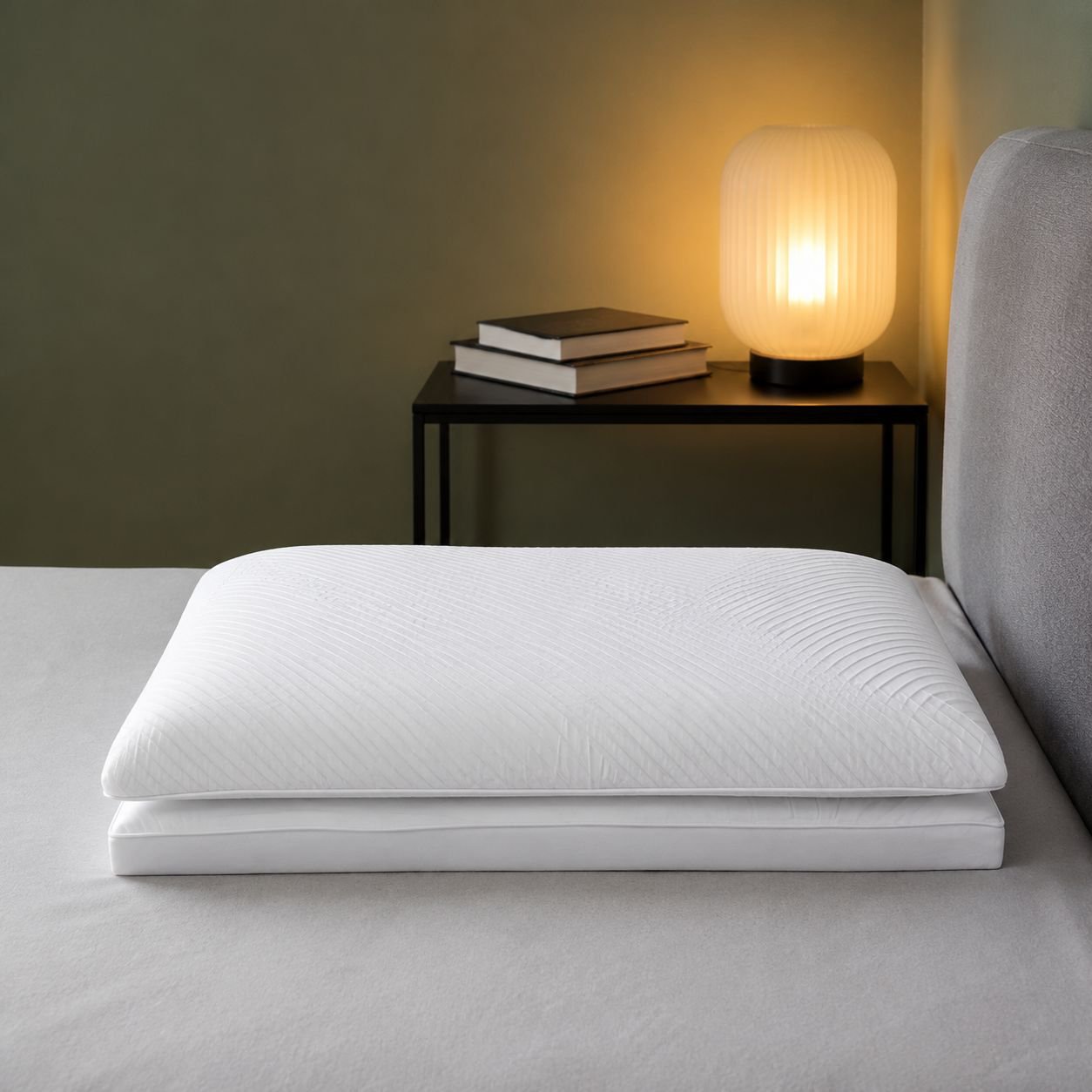 Almohada de cuello de algodón para hotel, versión AB, memoria lenta de rebote, dos en uno