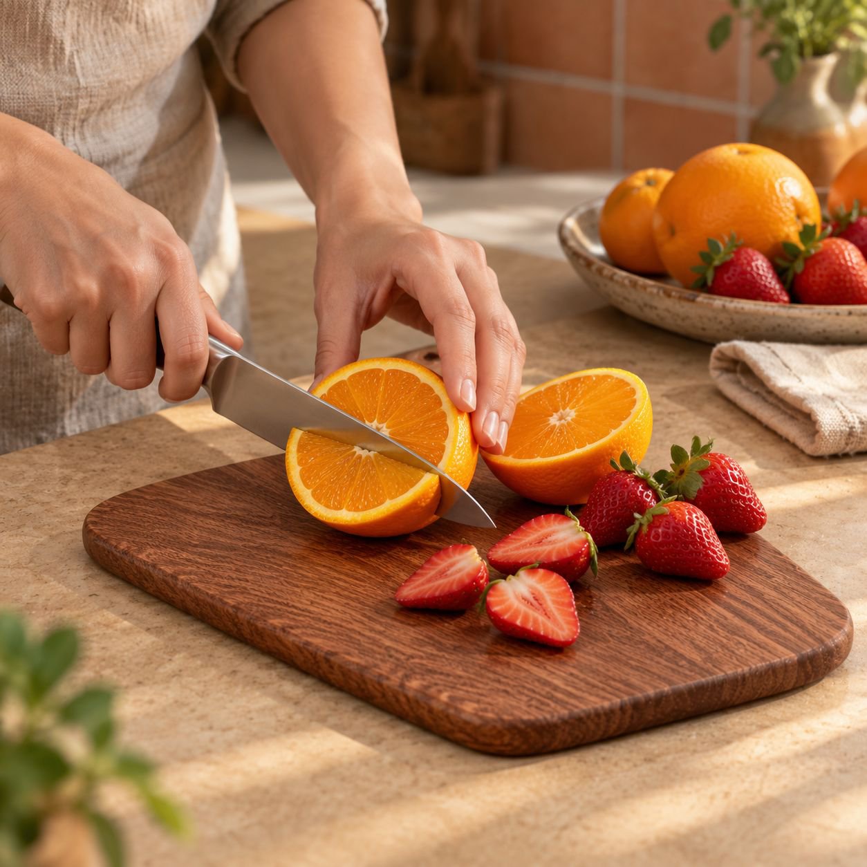 Tabla de cortar de ébano, tabla multifuncional para frutas y pan