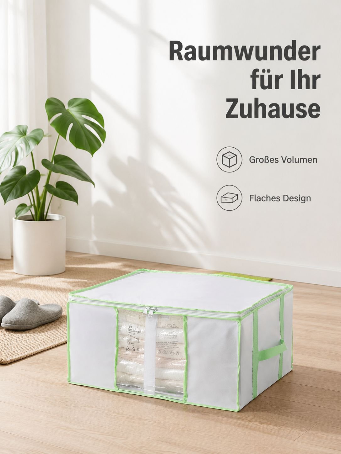Unterbett Vakuum-Kompressions-Aufbewahrungsbox, Organizer aus Oxford-Stoff für Kleidung