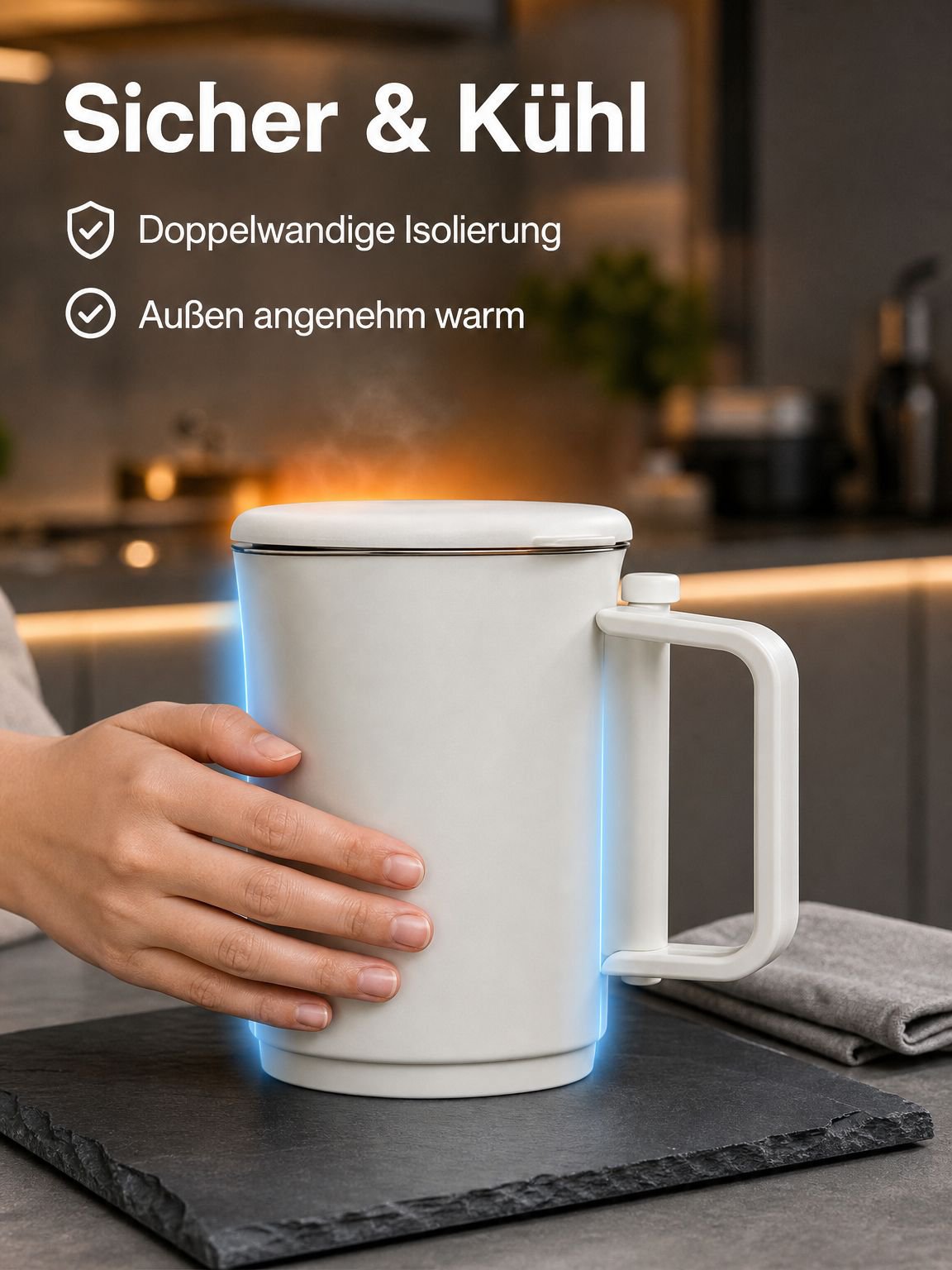 Mini tragbarer faltbarer Wasserkocher