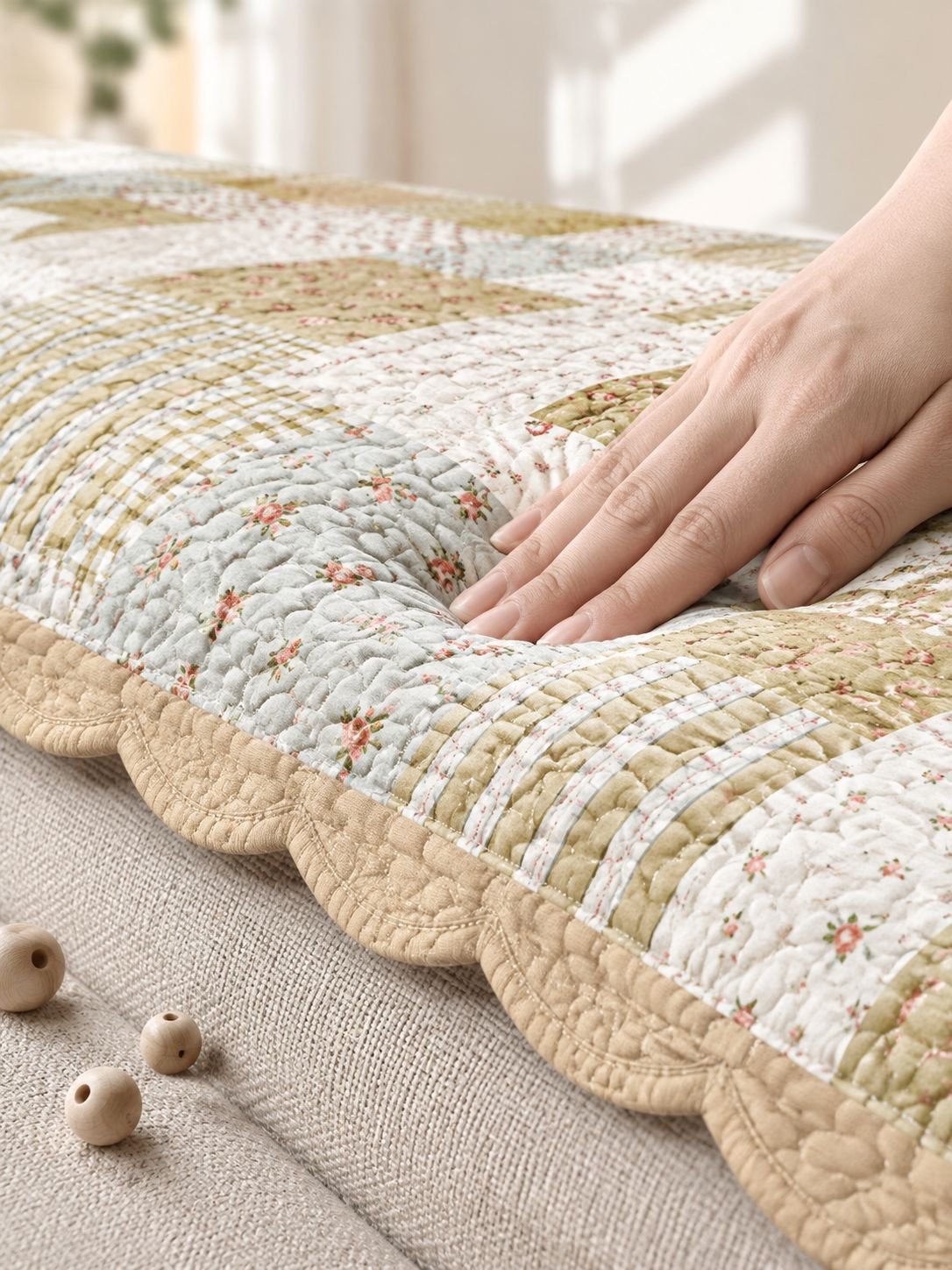 Landhausstil Baumwolle Sofaauflage ganzjährig verwendbar