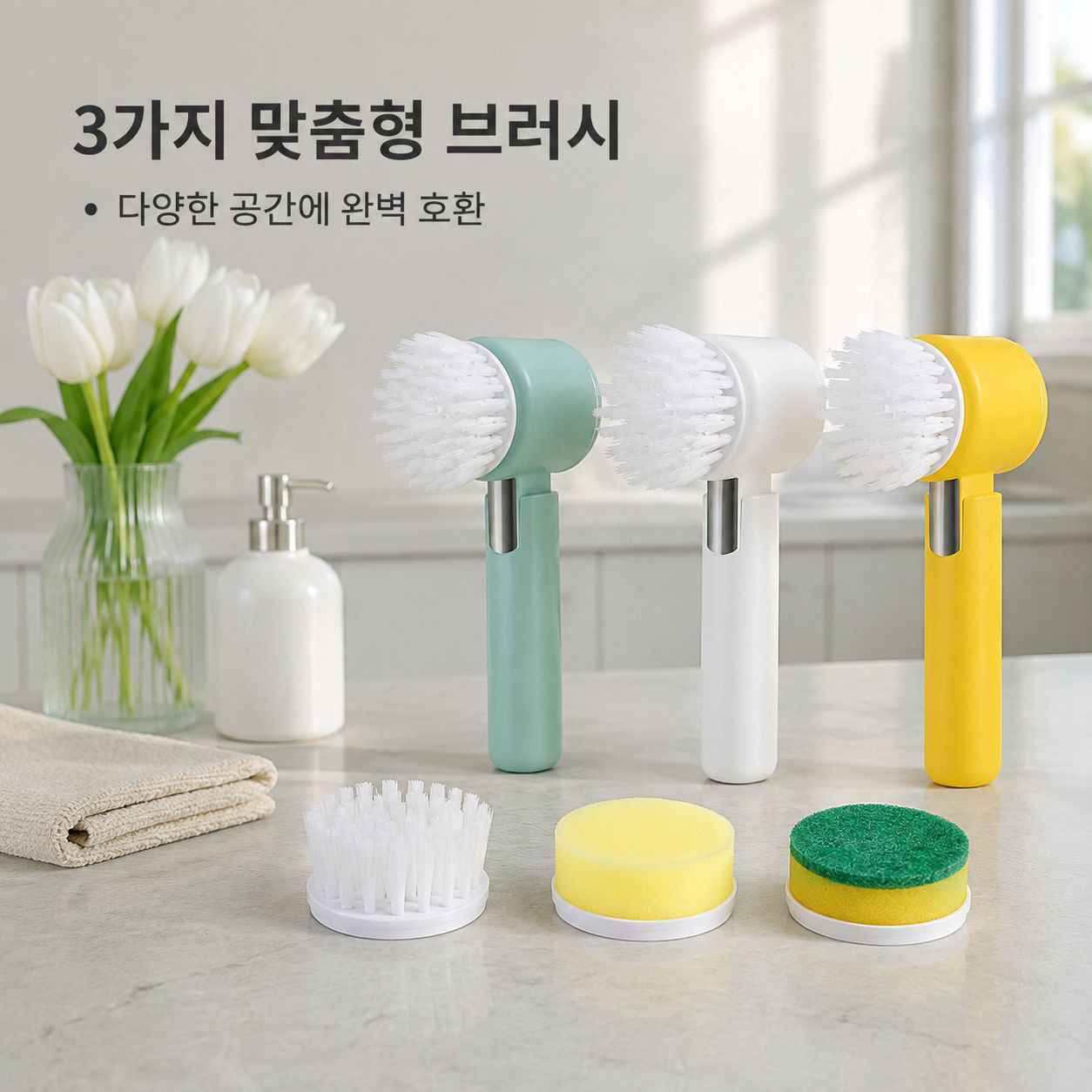 휴대용 무선 다기능 청소 브러시
