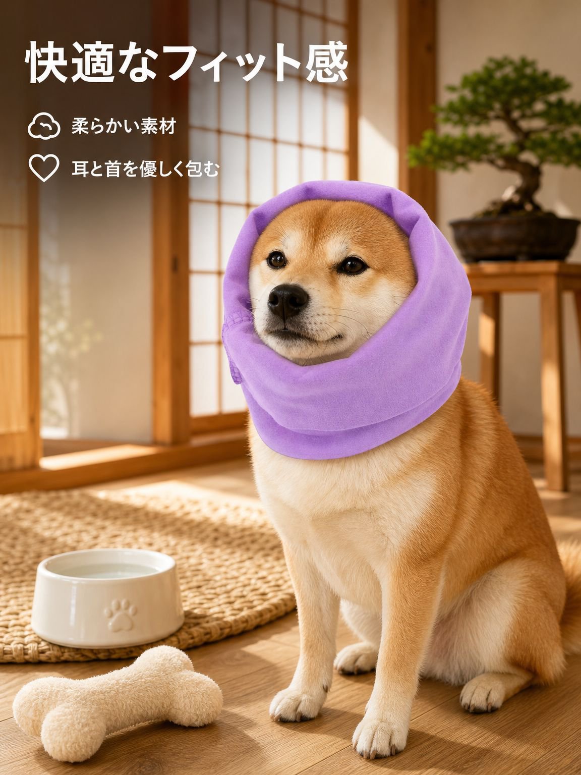 ペット用防音・保温・安心帽子