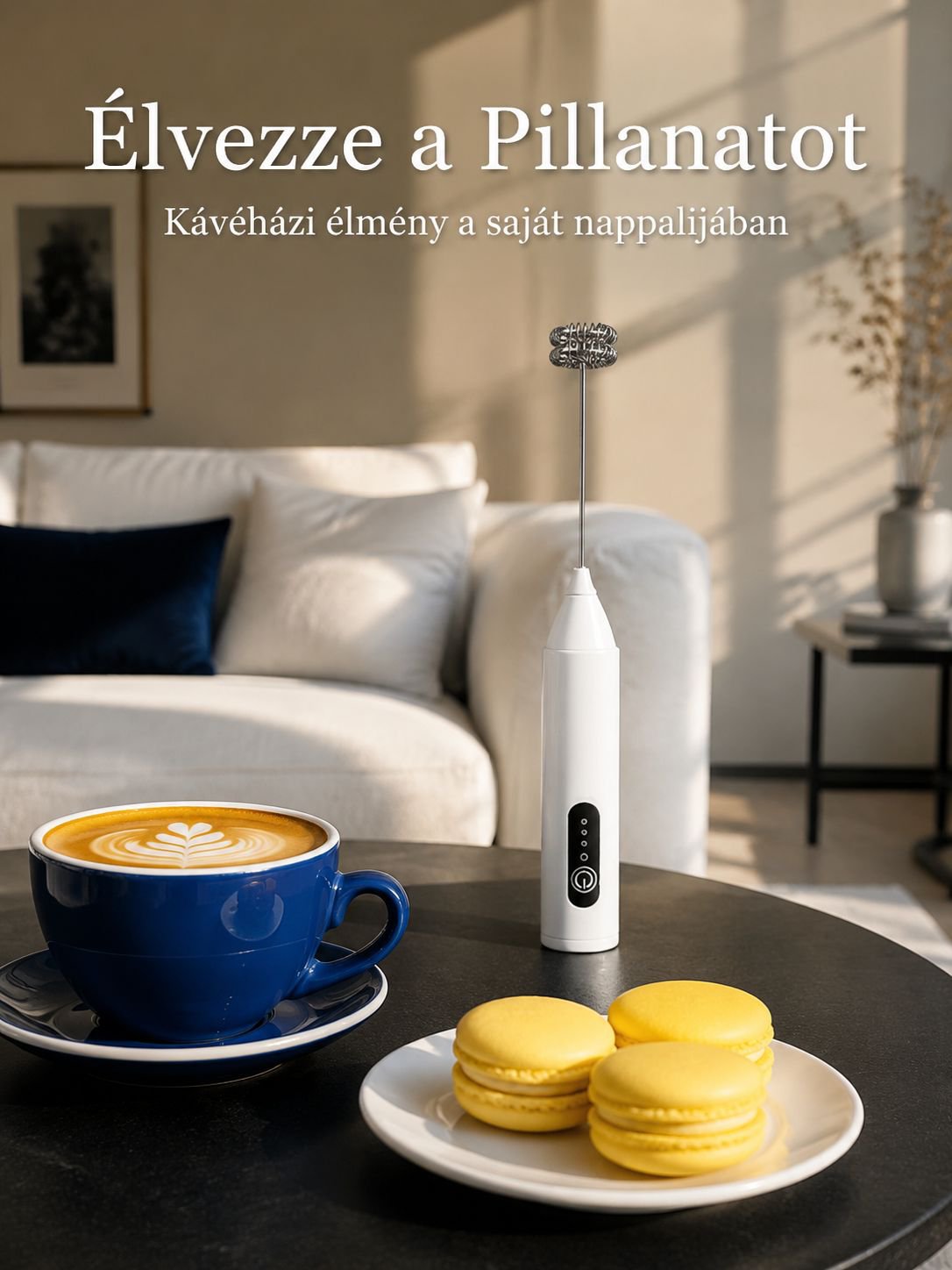 Vezeték nélküli tejhabosító otthoni használatra