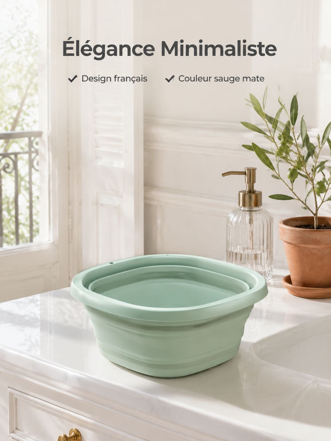 Bassin de lavage pliable portable