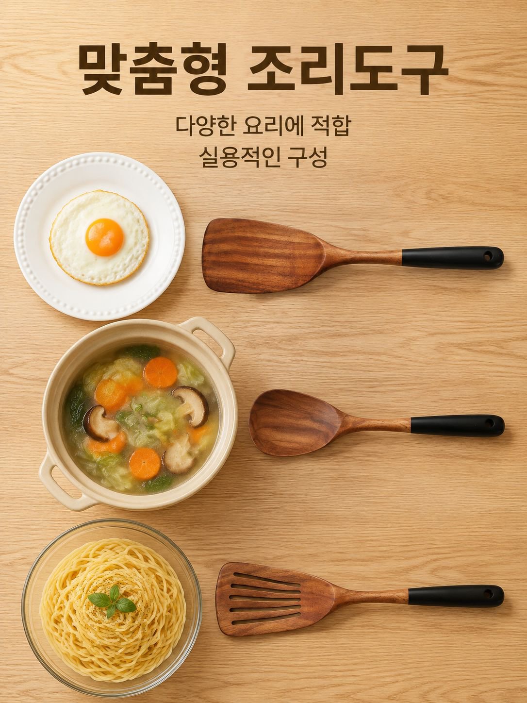 나무 주걱 숟가락
