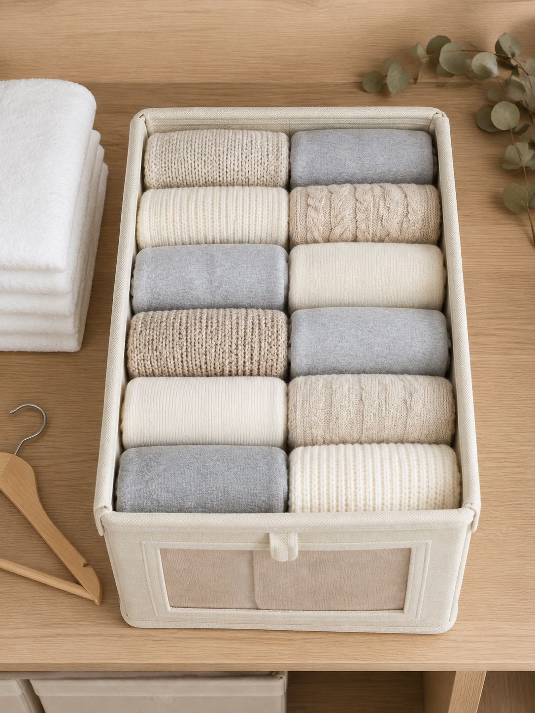 Spacious wardrobe storage box for home closet organization