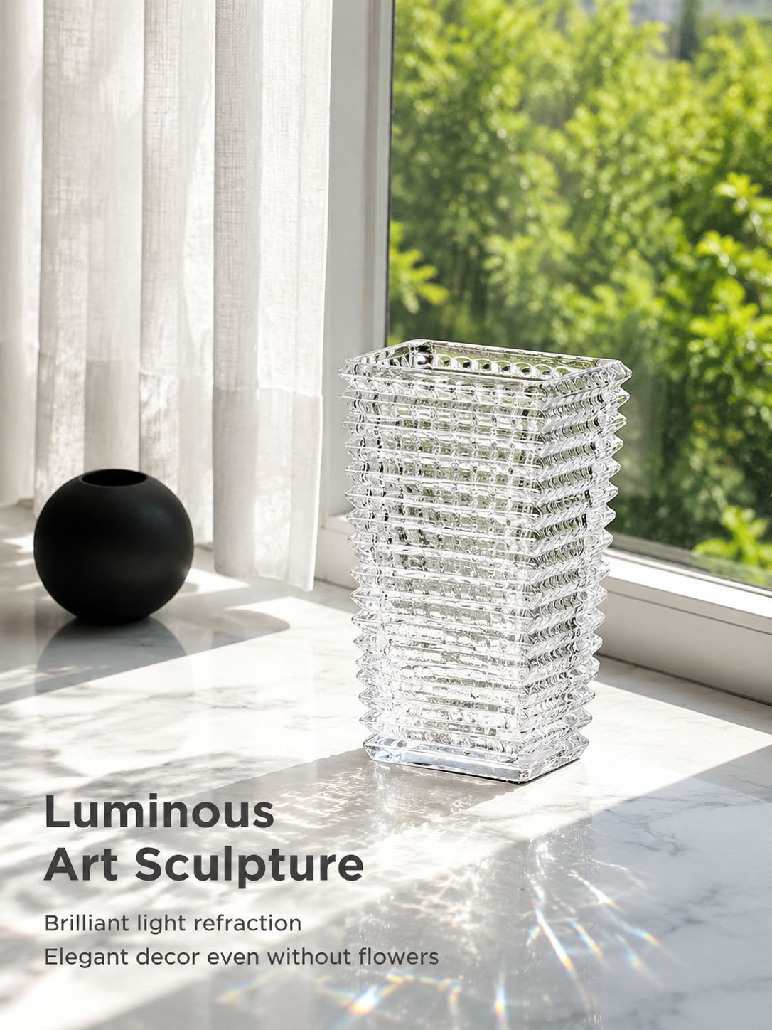 Modern Minimalist Crystal Glass Vase