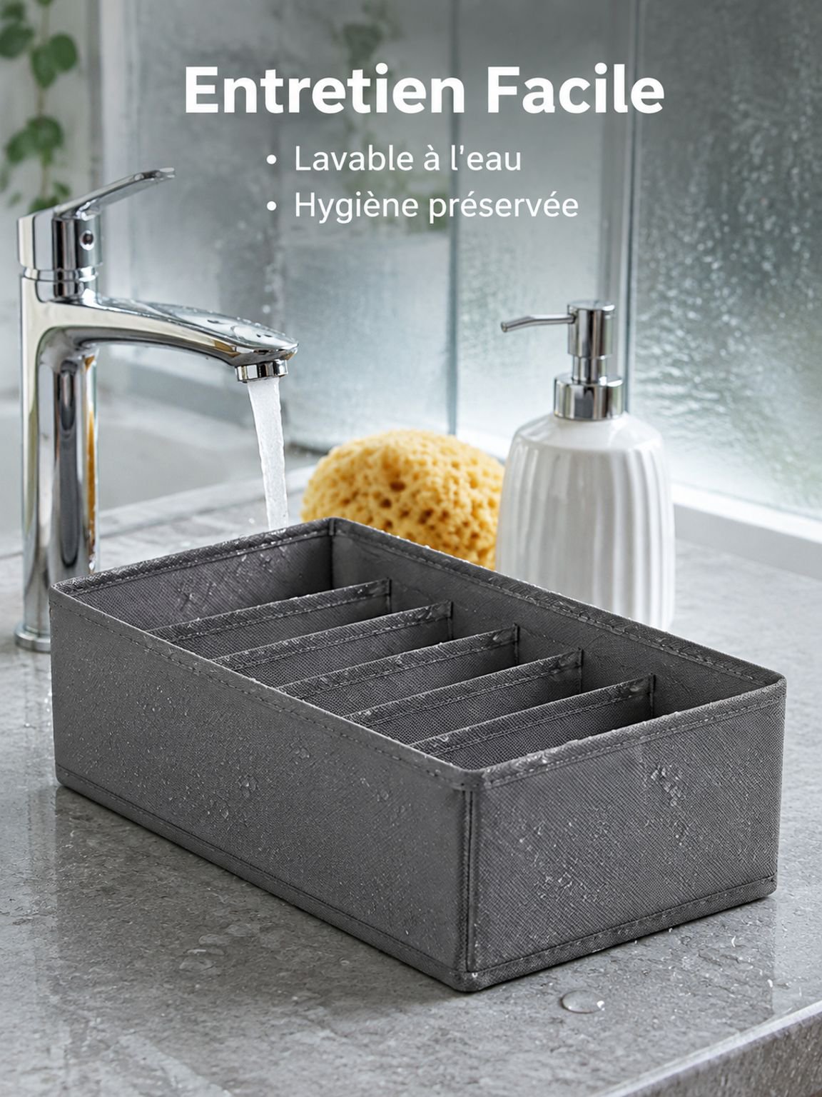Boîte de rangement compartimentée pour sous-vêtements