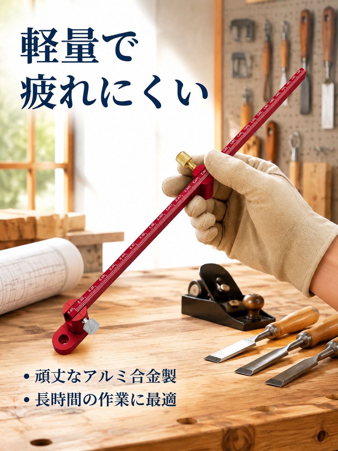 木工用360度円描き定規 ライン引き器 全円線描き・円弧描き木工ツール
