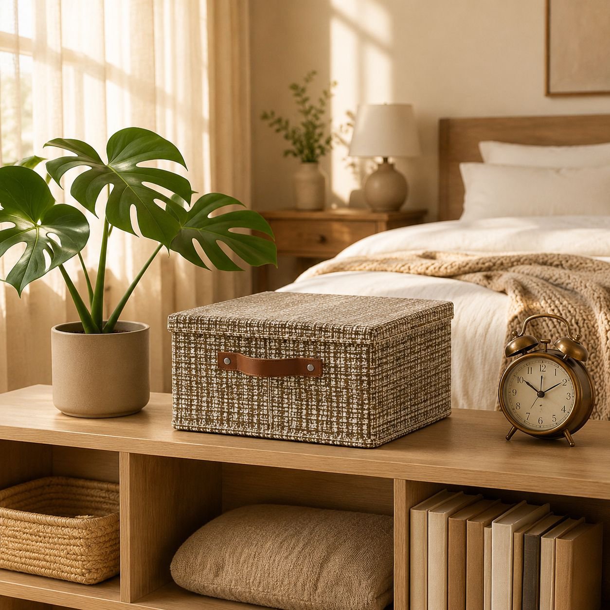 Home organization solution for bedding and garments