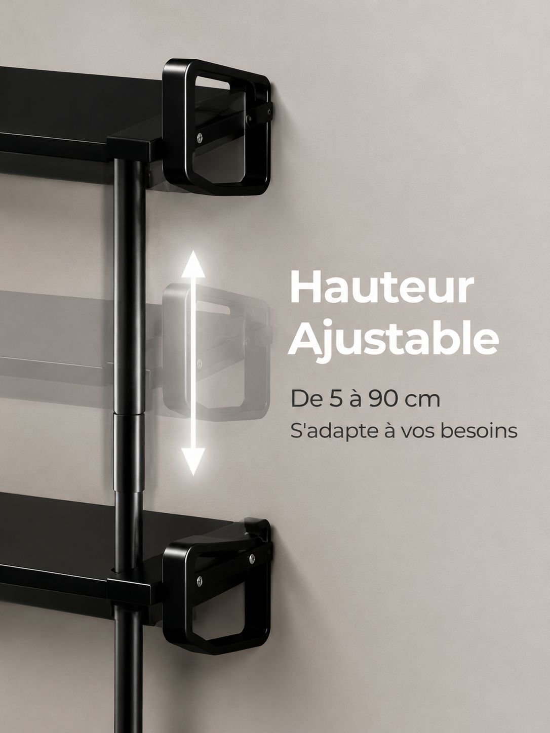Support extensible pour canapé, support mural télescopique