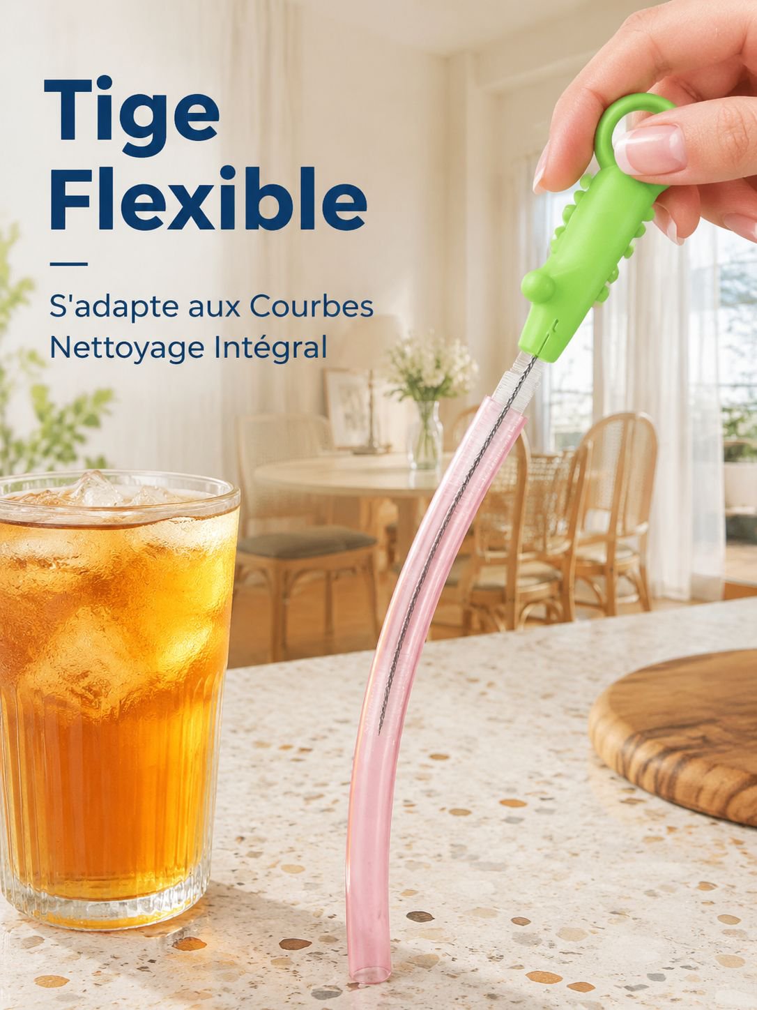 Brosse de nettoyage de paille en forme de crocodile 
