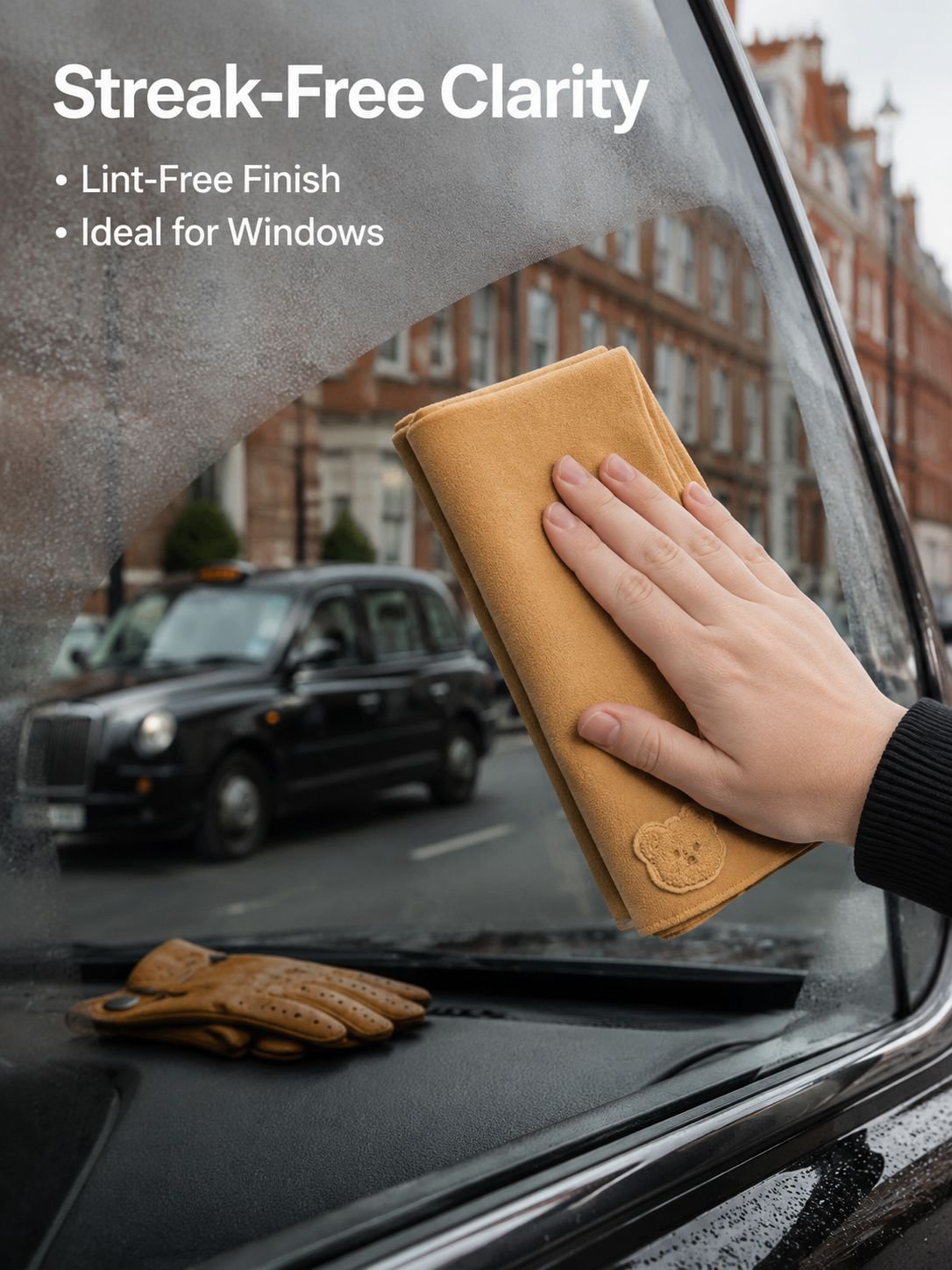 Dual-sided No-lint Suede Car Cleaning Cloth