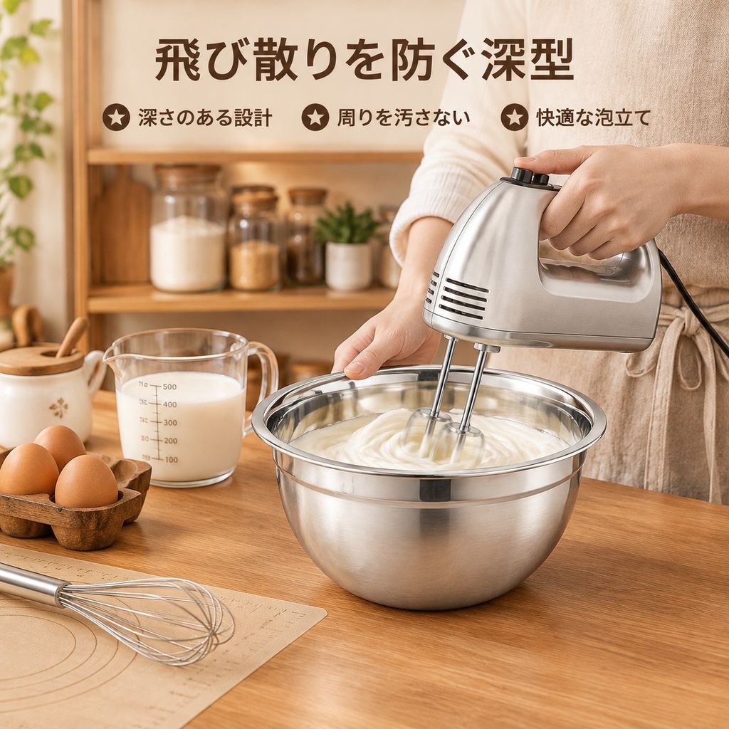 厚手ステンレス蓋付きボウル