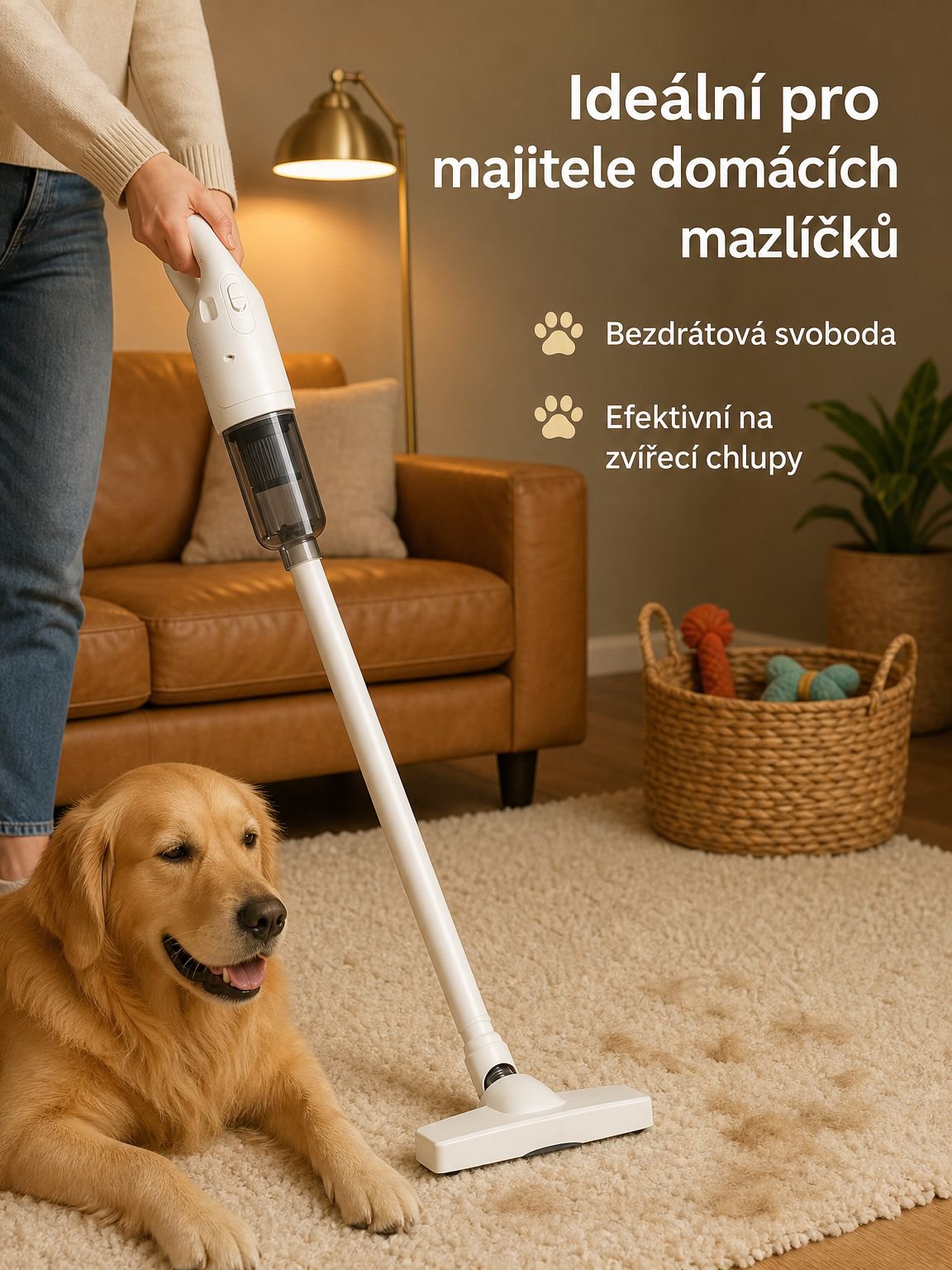 Bezdrátový vysoce účinný vysavač