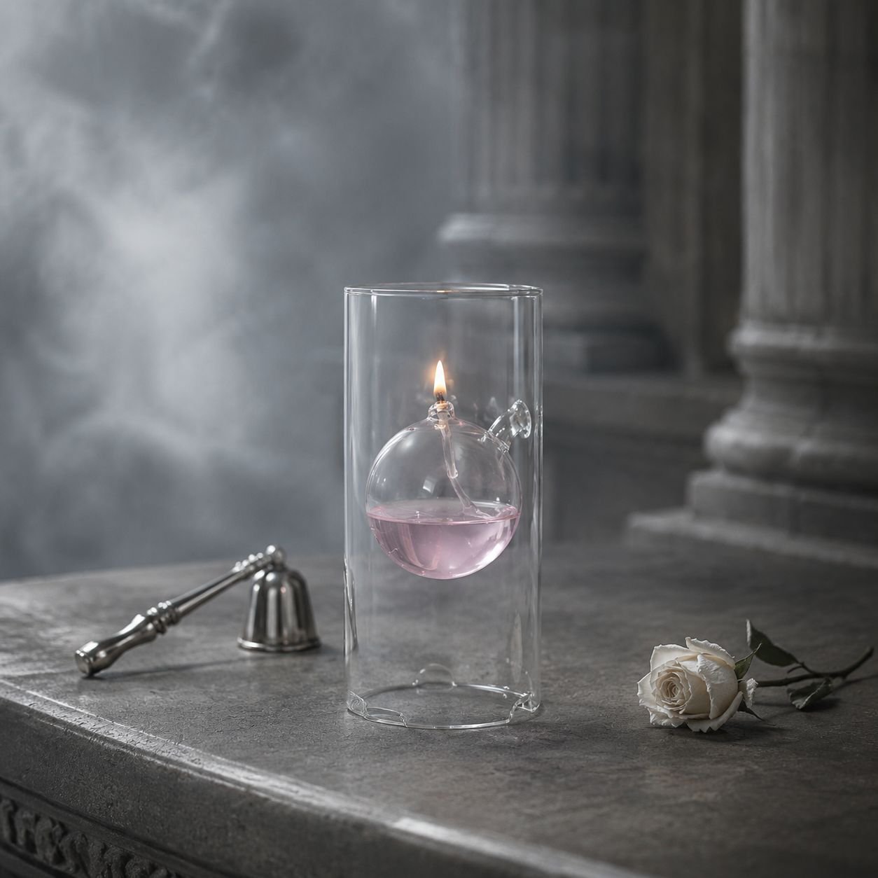 Creative glass oil lamps for weddings, romantic banquets, hotels, Western restaurants, glass candles