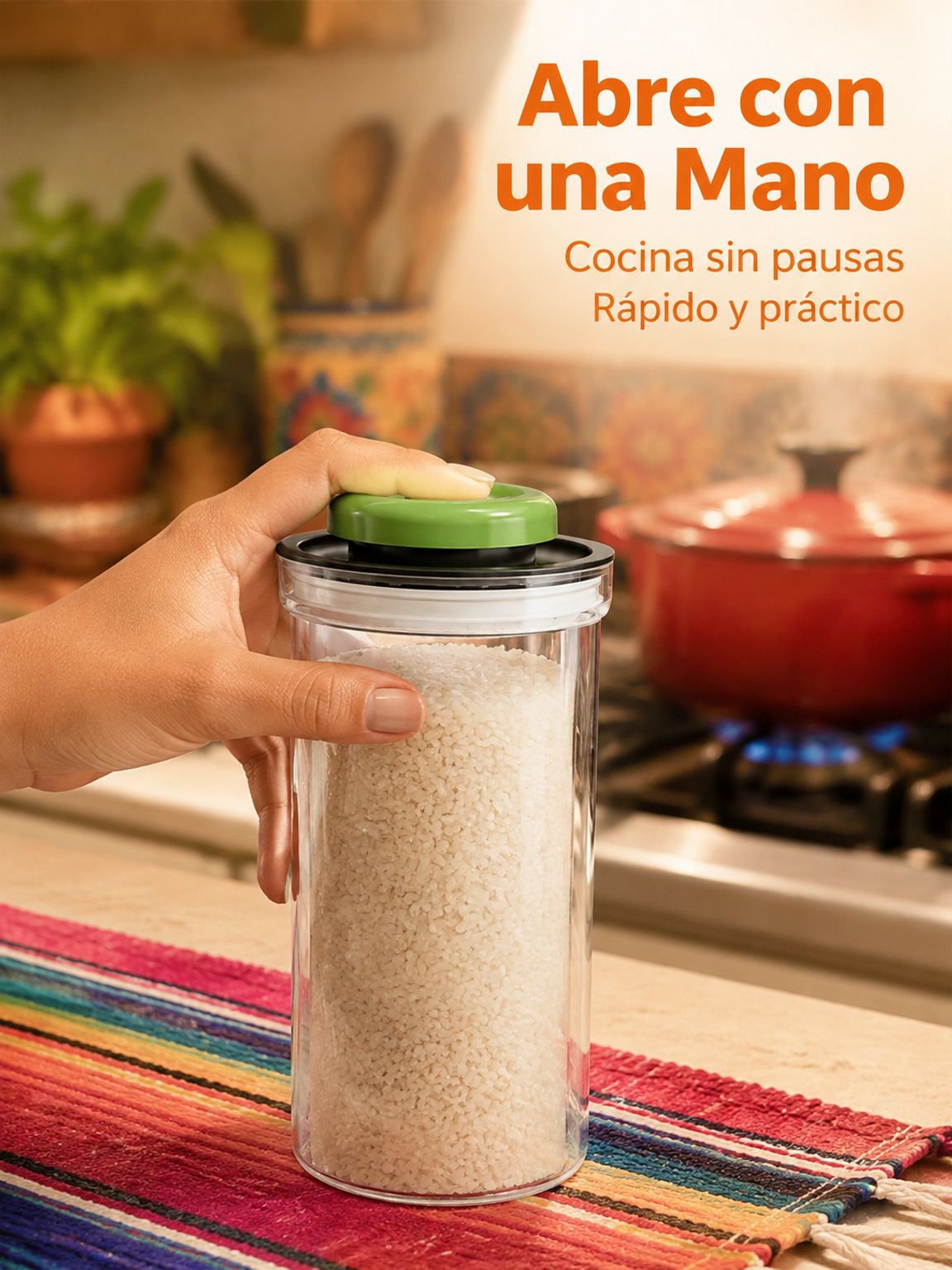 Tarro de almacenamiento de granos