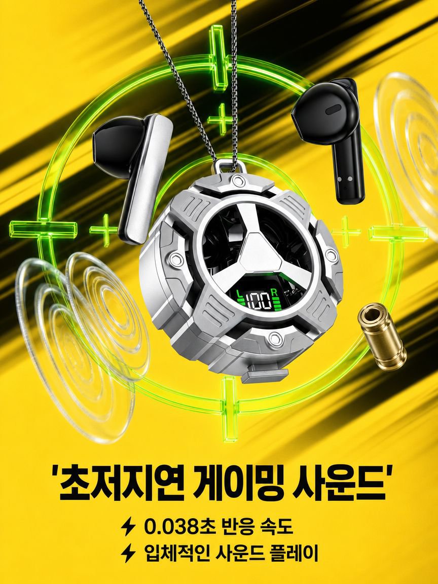 메카닉 스타일 무선 블루투스 이어폰